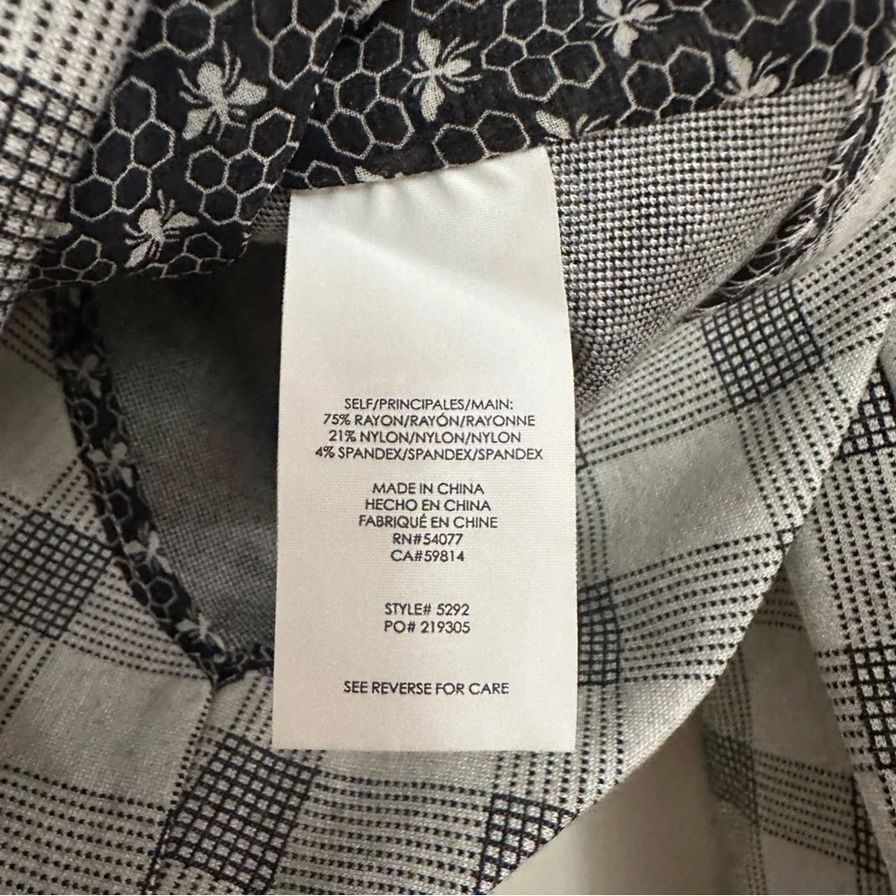 CAbi Style 5292 Valentina Plaid Check Ponte Knit Blazer Jacket Suit Coat